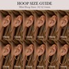 Selroper thin gold hoop earrings 1.5mm 12 sizes (50mm)