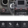 4PCS Air Conditioner Headlight Switch Knob Cover Compatible with Jeep