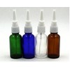 30ml 6PCS /1 Ounce Amber Glass Empty Nasal Sprayers Bottle