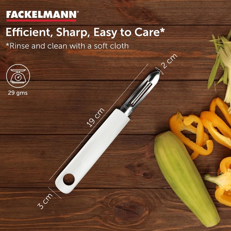 FACKELMANN White Steel Vegetable Peeler