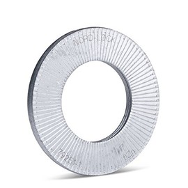 Wedge Locking Washer Carbon STL Zinc Flake Coated Through Hard. 1/4" Large O.D. 20 glued Pairs/Pack