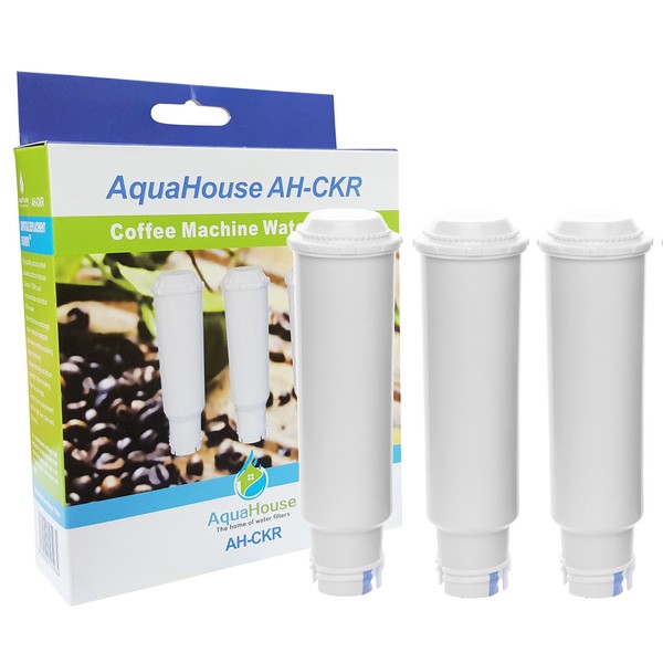 3X AquaHouse AH-CKR Compatible Water Filter for Krups AEG Bosch Siemens Melitta Pro Aqua Coffee Makers