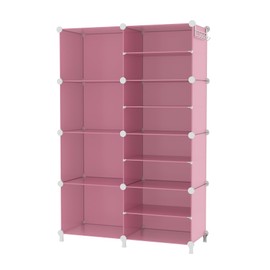 AWTATOS Closet Organizer 8 Cube Storage Shelves Portable Closet Clothes Organizers and Storage Stackable Cubby Shelving for Closet Bedroom Living Room Pink