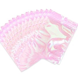Rimikuru Aurora Zipper Bags, Aluminum Zipper Bags, Mini Thick Zipper Bags, 3.5 x 4.7 inches (9cm×12cm), 100-piece Set