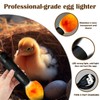 Schierlampe für Hühnereier, Schierlampe wachteleier wiederaufladbar, LED Eiertester mit USB-Ladegerät