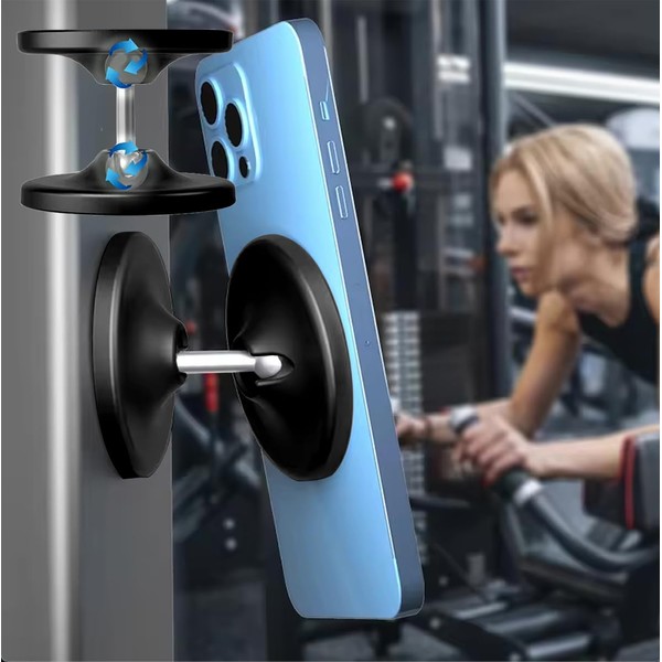 [Generation2] [Patented] Magnetic Fitness Phone Mount Holder Smartphone Magnet Hold