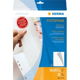 Herma 7578 Photo cardboard - White (Pack of 25)