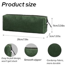 Large Capacity Pencil Case,Portable Pen Pouch Storage Bag for Kids and Office Stationery Organizer, Also Suitable as a Cute Cosmetic Bag for Home, School, and Office Use(Green +Pink,2)