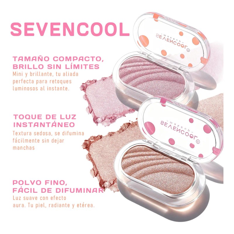 Iluminador En Polvo Hadas Glitter Highlighter Ligera Y Suave