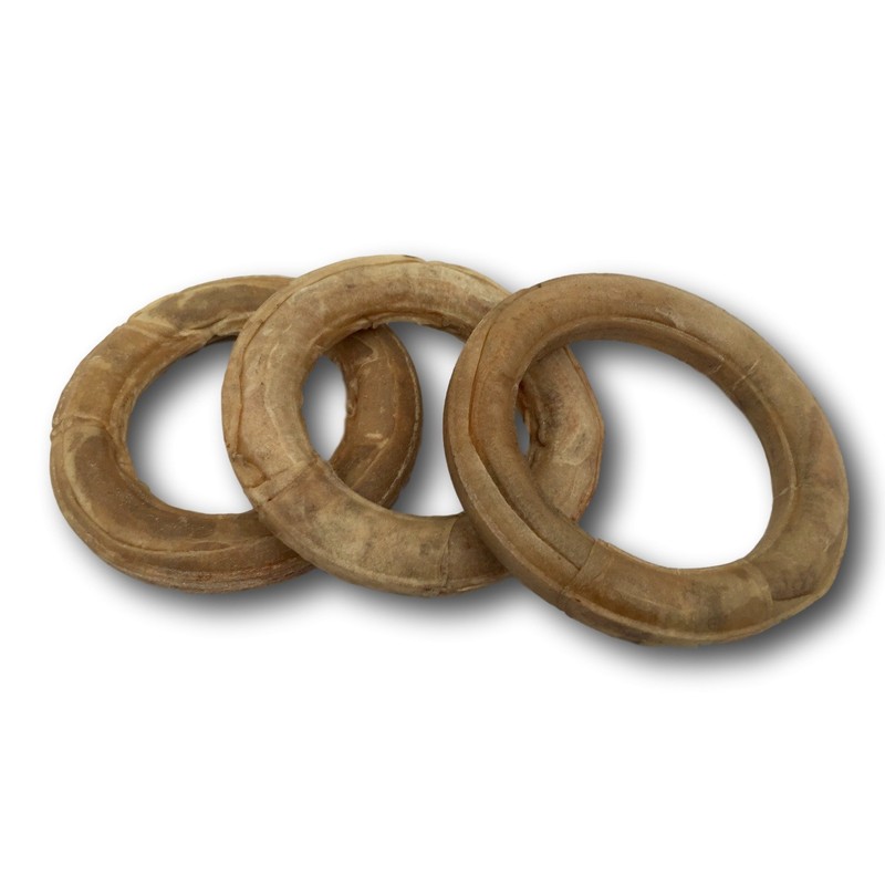 Top Dog Chews 6" Pressed Rawhide Ring 3 Pack