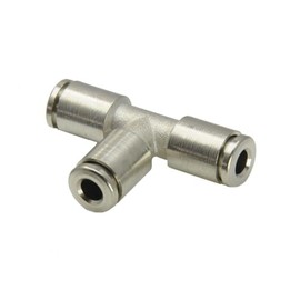 IQS T - Plug Connector 3 mm - 3 mm Brass Nickel-Plated Standard