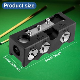 Pool Cue Tip Shaper-Billiard Cue Tip Shaper, 11 in-1 Pool Cue Tip Repairer, Aluminum Alloy Billiard Stick Tip Repair Tool with Wrench, Portable Pool Cue Accessories for Replacement and Shaping Cue Tip