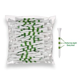 SPIN IT GRIPPING SOLUTION Grip & Rip Golf Tees Wood – 100 Pack of 3 1/4 Inch Wooden Golf Tees for Maximum Performance - Perfect for Long Drives & Consistency