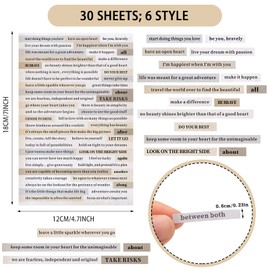 Fainne 1500 Pcs Quote Stickers for Journaling 30 Sheet Scrapbooking Phrases Word Stickers Small Talk for Scrapbooking Supplies DIY Craft Journaling Card Making
