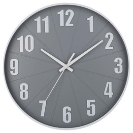 HZDHCLH 30 cm Large Wall Clock Silent No Ticking for Home, Kitchen, Office and School (Grey)