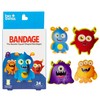 BioSwiss Bandages, Beastie Squad Shaped Self Adhesive Bandage Set, Latex