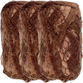 JubileeYarn Fishnet Frilly Yarn - 100g/Skein - Sandstorm - 3 Skeins