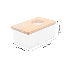Sosoport Small Pets Toilet Bath Box Acrylic Hamster Bathtub Guinea Pig Accessory