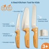 Kibbidea Kids Knife Set for Real Cooking, 4pcs Safe Kitchen