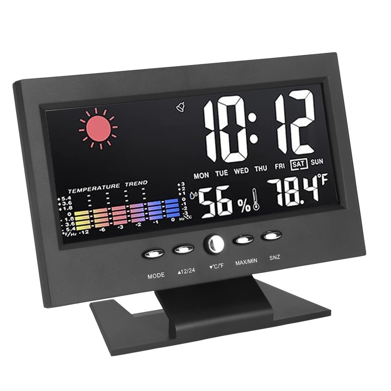 Alarm Clock Weather Electronic Alarm Clock Display Creative LED Color