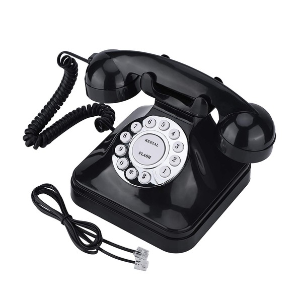 Vintage Multi Function Plastic Home Telephone Retro Wire Landline Phone