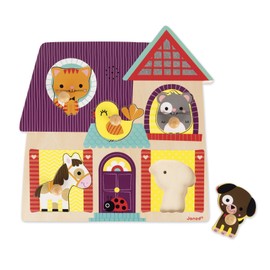 Janod J07078 Wooden Musical Puzzle, My Little Friends