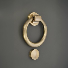 Infinity Decor Antique Brass Victorian Style Ring Door Knocker 110mm – Solid Brass Elegant Door Knocker for Front Entrance Door Gate