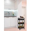 Shopilinc Carrito Organizador 360 Multiusos 3 Niveles Plástico Negro