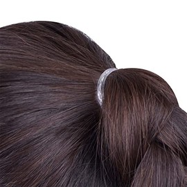 250 PCS Clear Hair Elastics Bandas transparentes de cabello transparente Vínculos de cabello de goma pequeñas multifuncionales para niñas, diademas