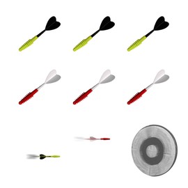 Leeray 6 Pcs Dart Replacement for Bristle Target Board - Safe Plastic Soft Tip Darts for Kids & Adults, Sports & Outdoors Accessories - Compatible with Most of The Bristle Dart Boards