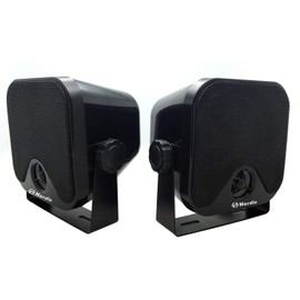 4 Inches Heavy Duty Waterproof Boat Marine Box Outdoor Speakers Surface Mounted for Skid Steer ATV UTV RZR Golf Cart Tractor Powersports Boat Truck Jeep