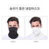 Summer Cooling Face Mask Neck Gaiter & Arm Sleeve for Sun Protection LD-285-1 Cooling Mask/White 3ea