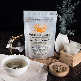Korean Natural Ingredients Snow Crab Soup Stock Broth Dashi Pack Dried Mix Seafood 15g 0.53oz × 10 Tea Bags (Pack of 1) 영덕대게 다시팩, Made In Korea