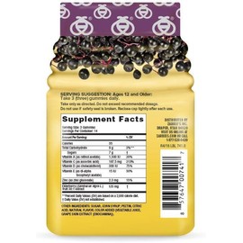 Zarbee's Adult Elderberry Immune Support Gummies, 42 Count