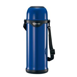 ZOJIRUSHI Thermos Bottle 1.0L Large Capacity with Hanging String Cup Type Wide Mouth Approx. 5cm Stainless Steel Bottle Thermal Insulated Blue SJ-TG10-AA