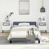 Casafoyer Bed Frame with Headboard Dark Gray 39.4"x74.8" Twin Velvet