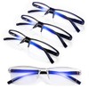 WEMOOTANTS 4PCS Stylish Anti-Blue-Light Reading Glasses Men Women Computer Readers