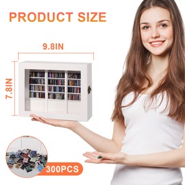 yyiviking Anxiety Mini Bookshelf – Shake Away Anxiety, Miniature Book Library for Book Lovers, Office Decor Mini Bookshelf with 300 Tiny Books, Home Decoration & Organizing Skills (Solid Wood White)