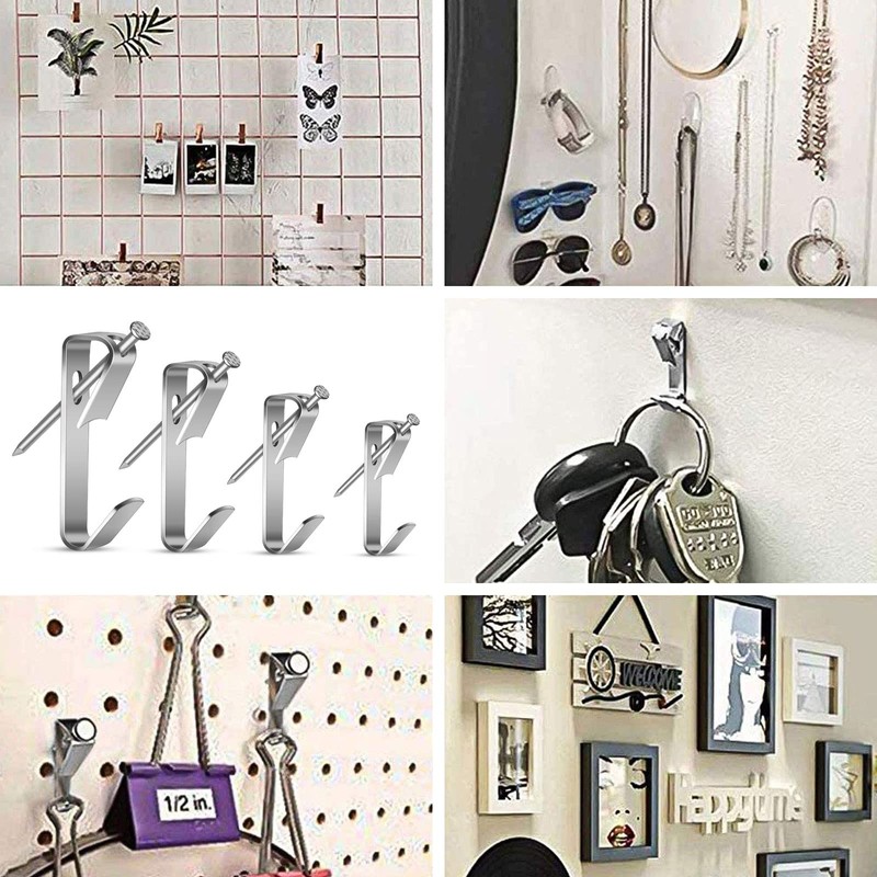 Picture Hanging Hooks, 50 Pcs Heavy Duty 10-50 lbs Picture
