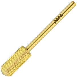 PANA Smooth Top Small Barrel 3/32" Shank Size - (Gold, Fine Grit) - Fast remove Acrylic or Hard Gel Nail Drill Bit for Manicure Pedicure Salon Professional or Beginner