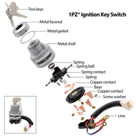 1PZ KL2-K01 Ignition Key Switch for Kubota Tractor L2501 L2600 L2800 L3000 L3200 L3400 L3700 L3800 L4300 L4400 MX4700 MX5000 MX5100 TC020-31820 TC020-31822