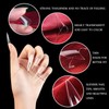 LUFFLOK Medium Almond Nail Tips, 500 Pcs Half Cover Natural