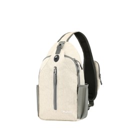 MAYLISACC Sling Backpack, Crossbody Sling Bag, Lightweight Shoulder backpack, Chest bag, Hiking Daybag for Biking, Cycling Walking (beige)