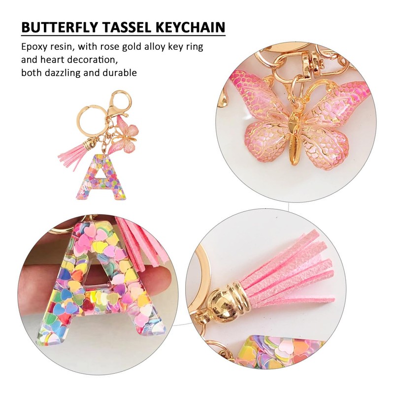 NyxSeat 1 Piece Resin Letter A Keychain with 1 Piece