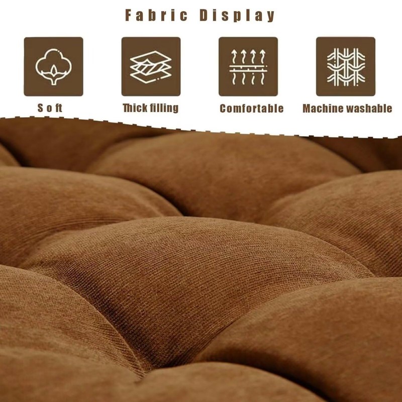 Gfobip Floor Pillows Set Square Chair Cushion Pad Tufted Seat