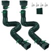 2 Pack Rain Gutter Downspout Extensions, Upgraded Flexible Drain Downspout