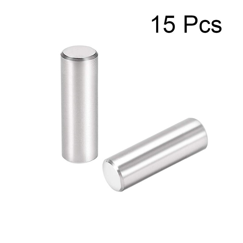 sourcing map 15Pcs 8mm X 25mm Dowel Pin 304 Stainless