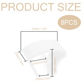 Pack of 8 clamp supports for blinds, universal plastic clamp holder for aluminium blinds, aluminium blinds, no drilling, mounting without screws and drilling, plastic, white