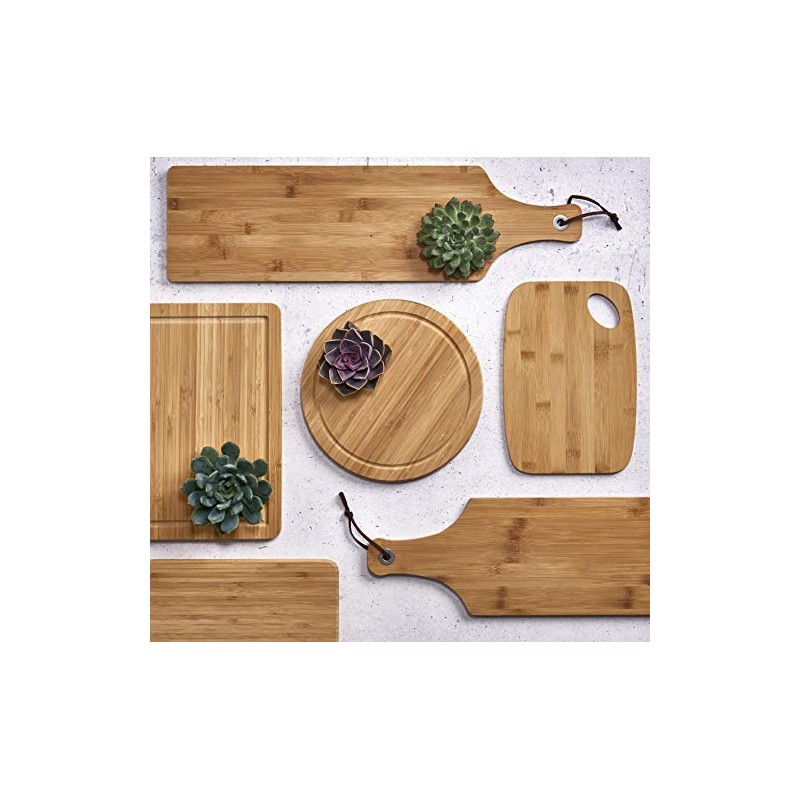 Zeller Cutting Board of Bamboo 26,5x18,5x0,8cm, Beige, 26.5 x 18.5