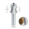Akylin Convex Edge Oval Router Bits 1/2 Inch Shank,Convex Column